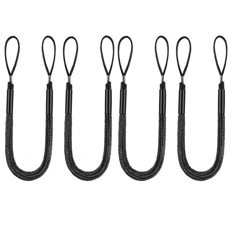 Perixir Bungee Dock Lines, 4-Pack, Black, 4ft (Stretches to 5.5ft), Compatible with Watercraft, Boat Mooring Rope - Image 1